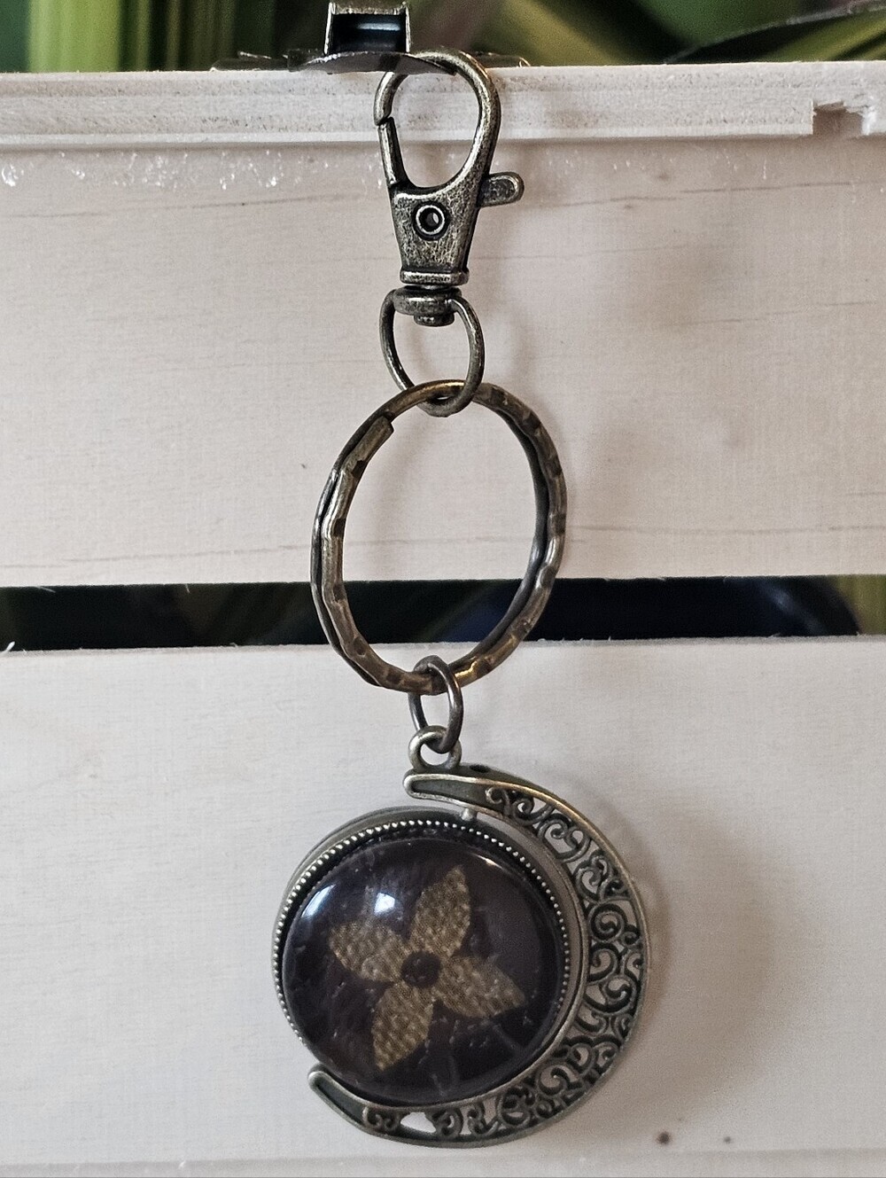 Louis Vuitton Pieces In Crescent Moon Pendant On Keychain/Bagcharm